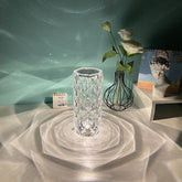 Touch Dimming Atmosphere Diamond Night Light Rose Projector Lamp Decor