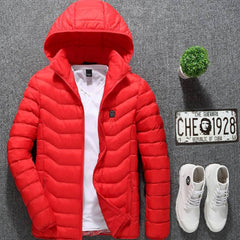 New Heated Jacket Coat USB Electric Jacket Men's Clothes Winter
