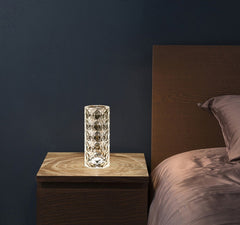 Touch Dimming Atmosphere Diamond Night Light Rose Projector Lamp Decor