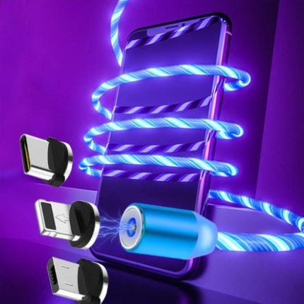 Compatible with Apple, Flowing Ligh Magnetic Streamer Data Line Cable