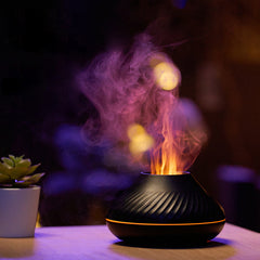Newest RGB Flame Aroma Diffuser 130Ml 3d Colorful Flame Humidifier