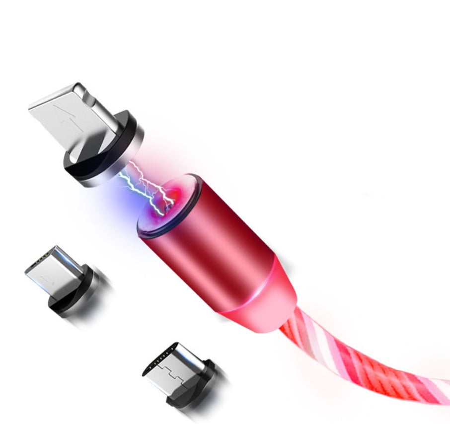 Compatible with Apple, Flowing Ligh Magnetic Streamer Data Line Cable