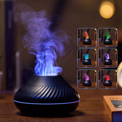 Newest RGB Flame Aroma Diffuser 130Ml 3d Colorful Flame Humidifier