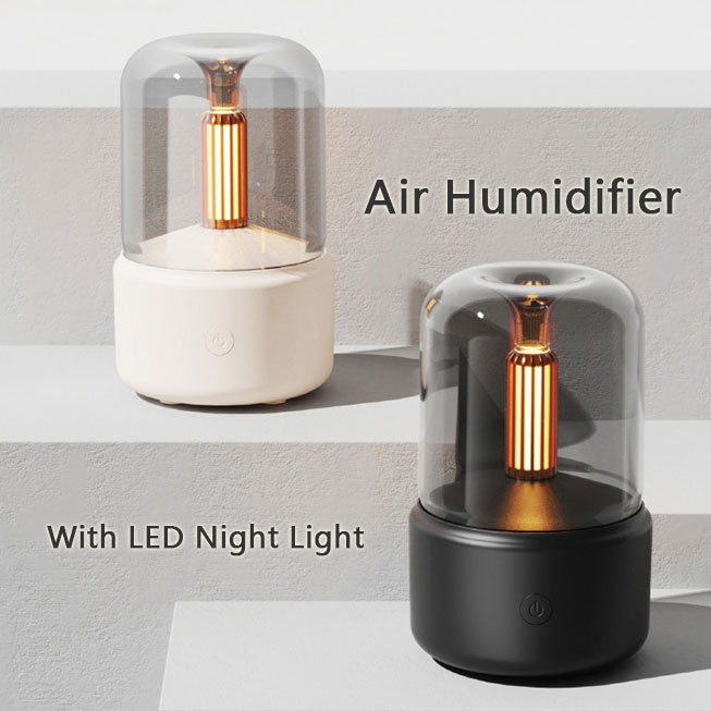 Candlelight Aroma Diffuser Portable Electric USB Air Humidifier With LED Night Light