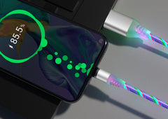 Compatible with Apple, Flowing Ligh Magnetic Streamer Data Line Cable