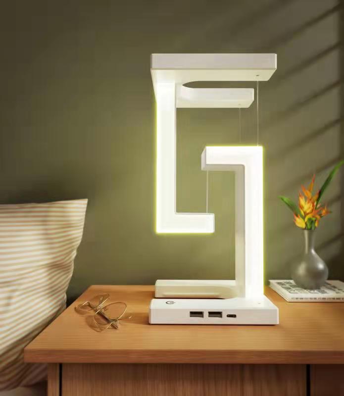 Creative Smartphone Wireless Charging Suspension Table Lamp Balance Lamp