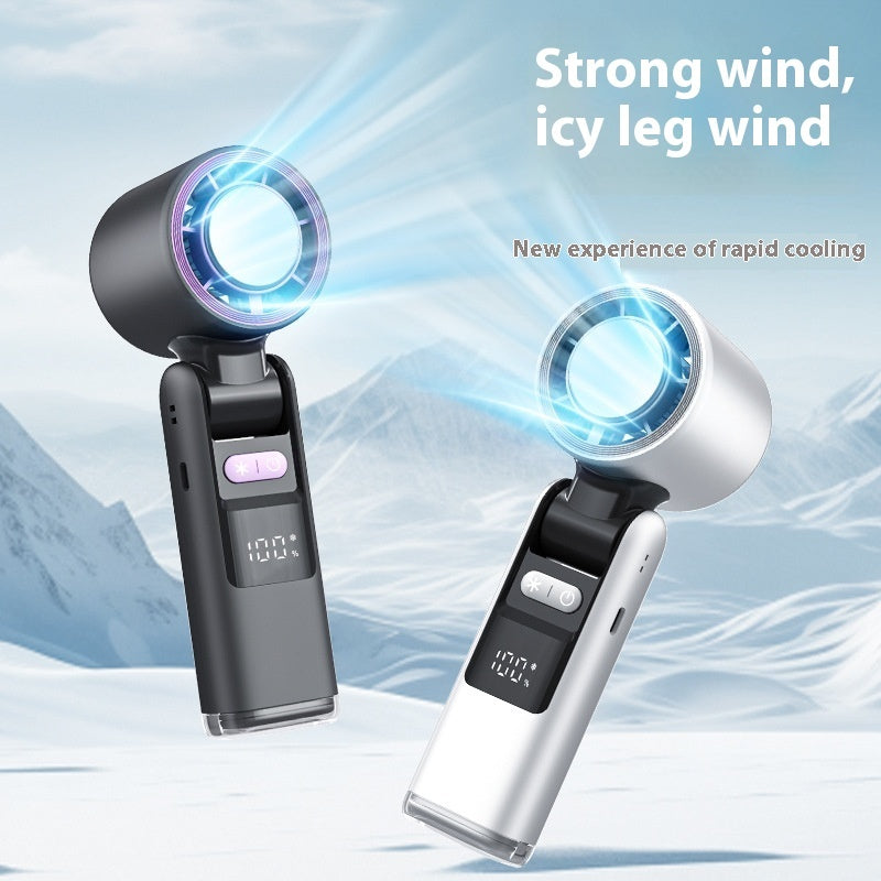 ICE Cold Fan Super Mini Turbos Speed Fan USB Powered Digital Display For Outdoor Camping Travel