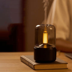 Candlelight Aroma Diffuser Portable Electric USB Air Humidifier With LED Night Light