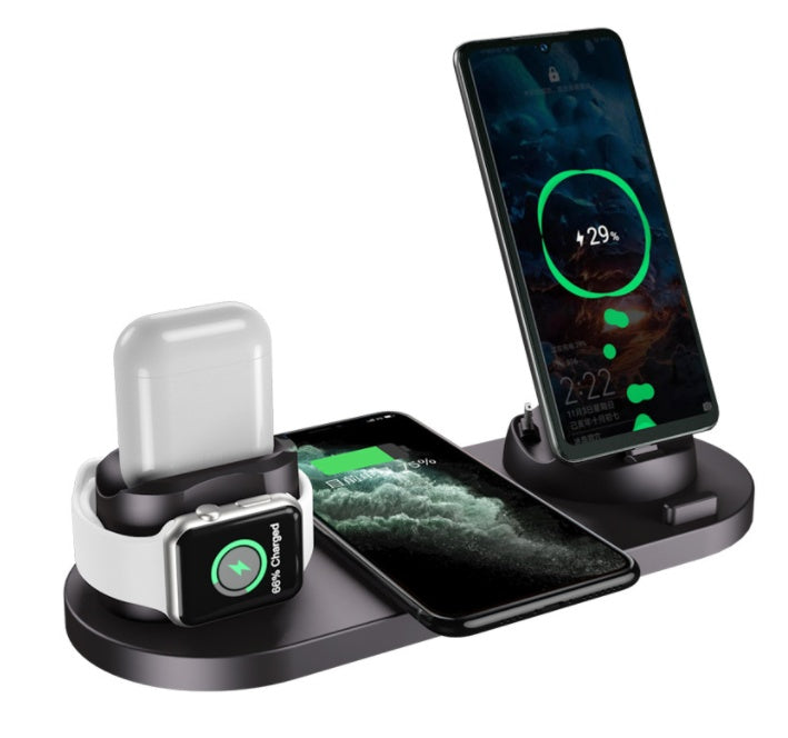 Wireless Charger For IPhone Fast Charger Watch 6 In 1 Charging Dock Station