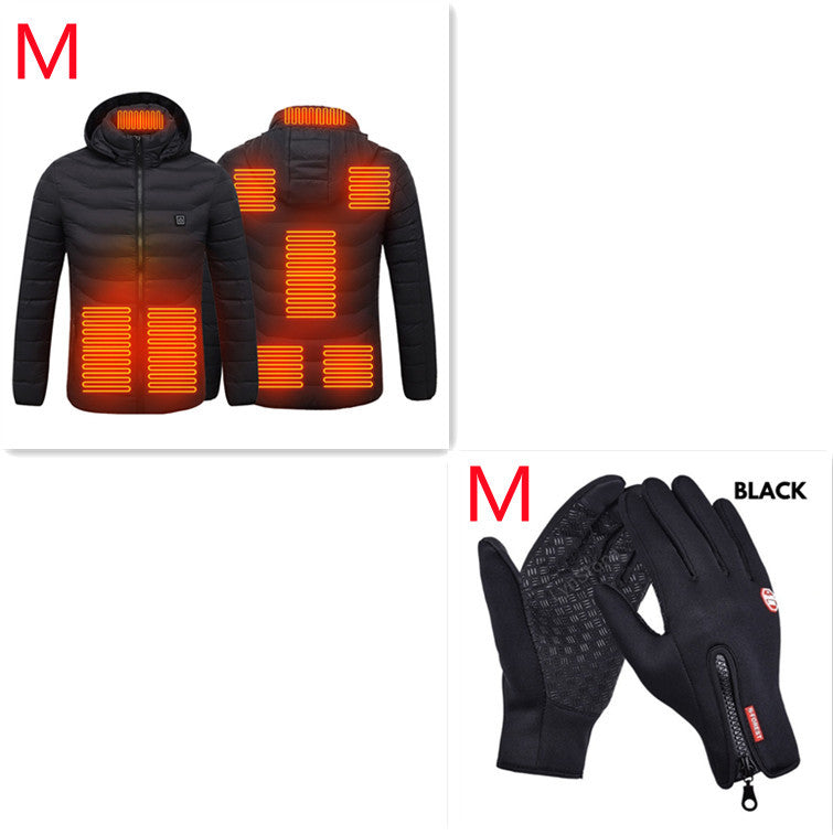 New Heated Jacket Coat USB Electric Jacket Men's Clothes Winter