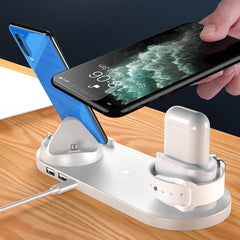 Wireless Charger For IPhone Fast Charger Watch 6 In 1 Charging Dock Station