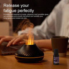 Newest RGB Flame Aroma Diffuser 130Ml 3d Colorful Flame Humidifier