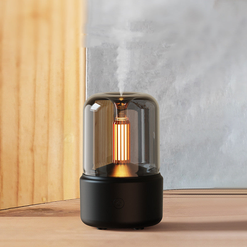 Candlelight Aroma Diffuser Portable Electric USB Air Humidifier With LED Night Light